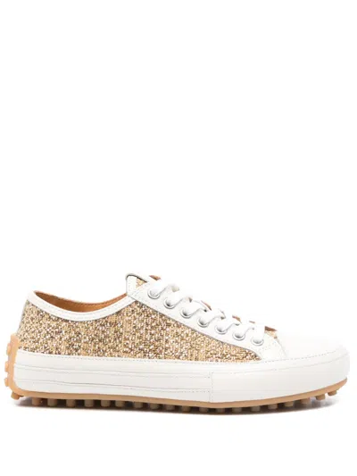 Tod's Tweed Sneakers In Neutrals