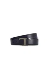 Tod's Two-color Belt In Black