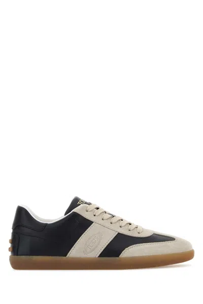 Tod's Two-tone Leather And Suede Sneakers