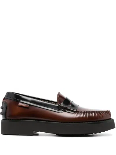 TOD'S TWO-TONE LEATHER LOAFERS