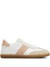 Tod's Tabs Sneakers In Smooth Leather And Suede In White