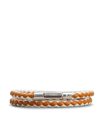 Tod's Two-tone Weave Wrap Bracelet In White