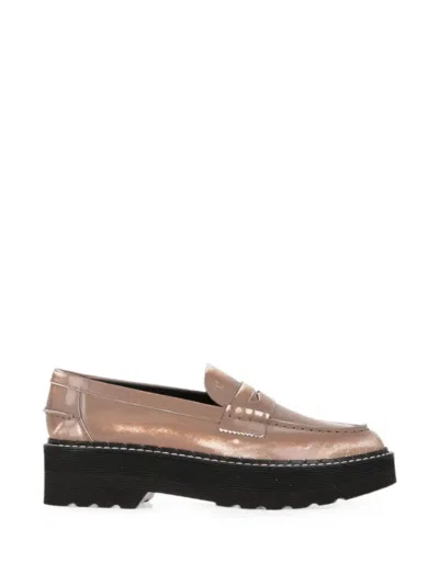 Tod's Two-tone Platform Loafers In Multi