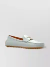 Tod's Urban Leather Loafers Gold Detail