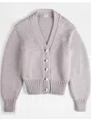Tod's V-neck Cardigan In Purple