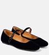 Tod's Velvet Ballet Flats For In Black
