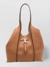 Tod's Kamelfarbene Ledertasche Mit Logo-schnalle Tods In Brown