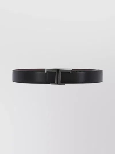 Tod's Versatile Reversible Adjustable Belt Design In Black