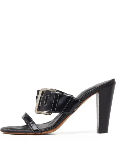 Pre-owned Tod's Vintage 100mm Buckle-embellished Heeled Sandals