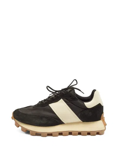 Pre-owned Tod's Vintage 1t Panelled Sneakers In Black