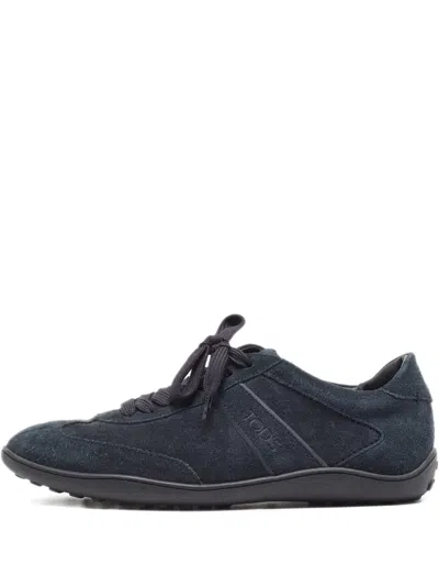 Pre-owned Tod's Vintage 2024 Suede Lace-up Sneakers In Blue