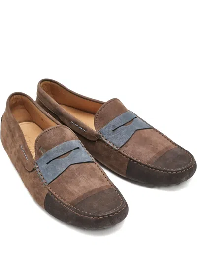 Pre-owned Tod's Vintage 2024 Suede Leather Loafers In Brown