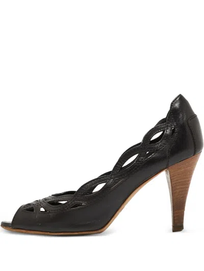 Pre-owned Tod's Vintage 80mm Peep-toe Pumps