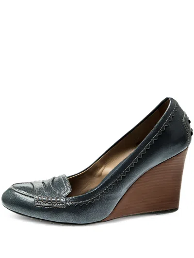 Pre-owned Tod's Vintage 90mm Leather Loafer Pumps