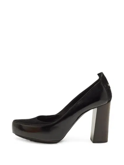 Pre-owned Tod's Vintage Block-heel Pumps In Black