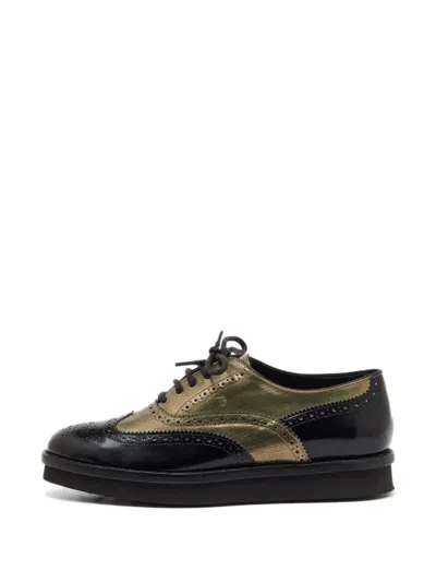 Pre-owned Tod's Vintage Brogue Wingtip Oxford Shoes In Black