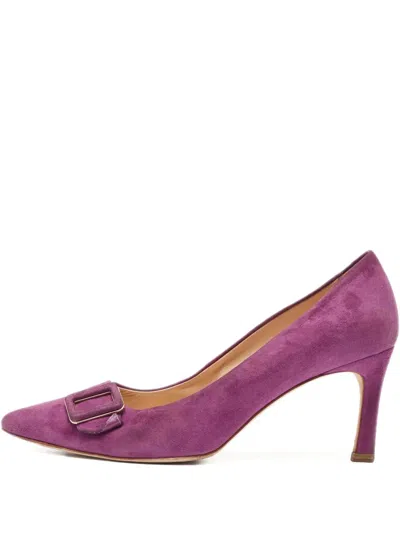 Pre-owned Tod's Vintage Buckle-detail Pointed-toe Pumps