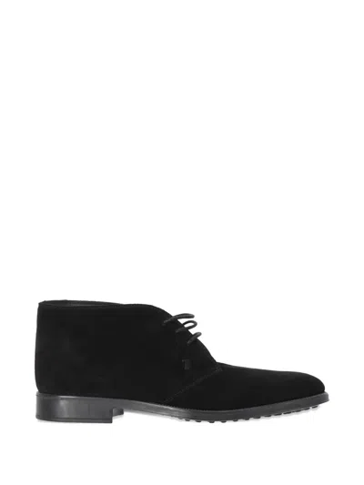 Pre-owned Tod's Vintage Desert Suede Boots In Black