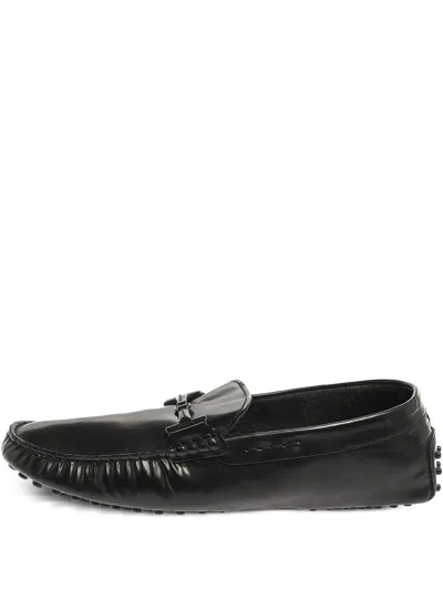 Pre-owned Tod's Vintage Double-t Loafers In Black