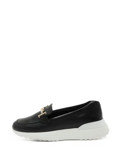 Pre-owned Tod's Vintage Double T Loafers In Black