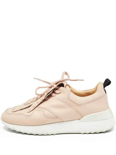 Pre-owned Tod's Vintage Fringed Leather Sneakers