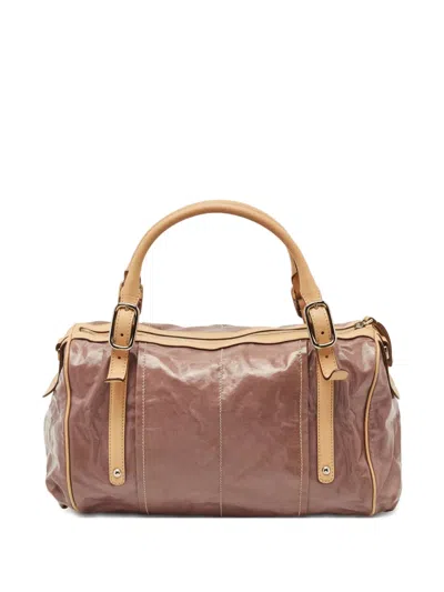 Pre-owned Tod's Vintage G-line Bauletto Duffel Bag In Brown