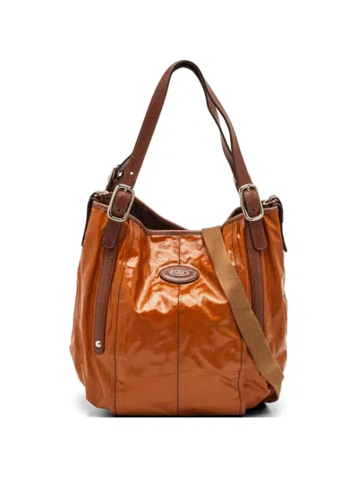 Pre-owned Tod's Vintage G-line Easy Sacca Shoulder Bag In Brown