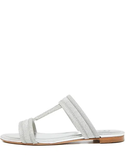 Pre-owned Tod's Vintage Glitter T-strap Sandals
