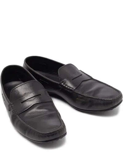 Pre-owned Tod's Vintage Gommini Leather Loafers In Black