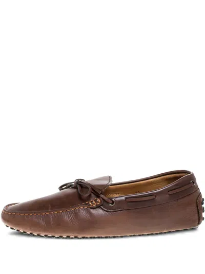 Pre-owned Tod's Vintage Gommino Boat Shoes In Brown
