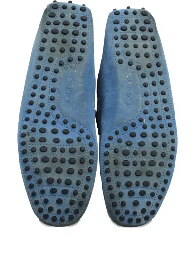 Pre-owned Tod's Vintage Gommino Pebble-sole Driving Shoes In Blue