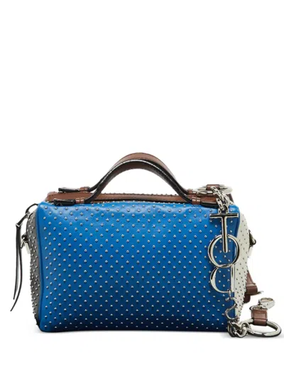 Pre-owned Tod's Vintage Gommino Studded Shoulder Bag In Blue