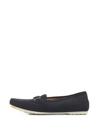 Pre-owned Tod's Vintage Gommino Suede Loafers In Blue