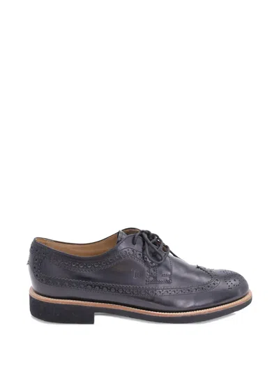 Pre-owned Tod's Vintage Lace-up Oxford Shoes In Black