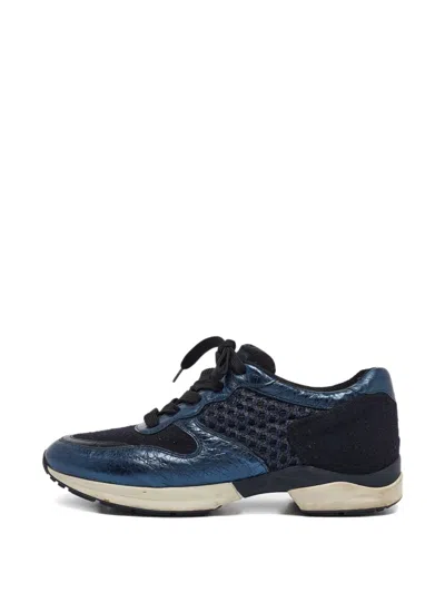Pre-owned Tod's Vintage Lace-up Sneakers In Blue