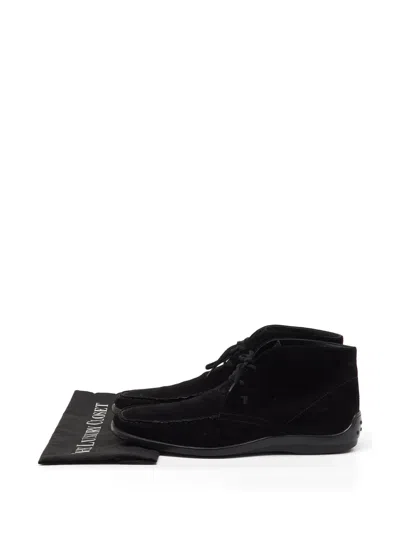 Pre-owned Tod's Vintage Lace-up Desert Boots In Black