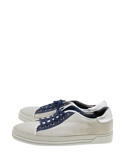 Pre-owned Tod's Vintage Lace-up Low-top Sneakers In Gray