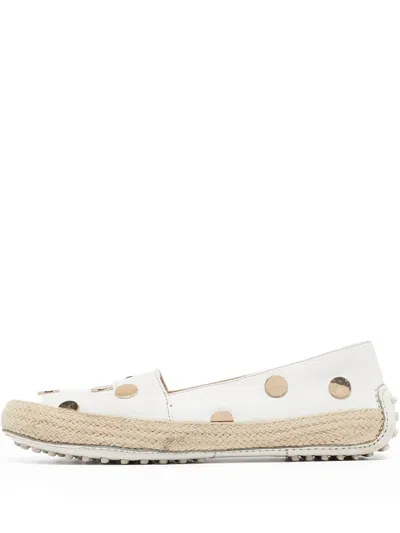 Pre-owned Tod's Vintage Leather Flat Espadrilles