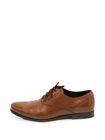 Pre-owned Tod's Vintage Leather Lace-up Oxford Shoes In Brown