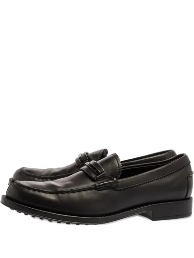 Pre-owned Tod's Vintage Leather Loafers In Black