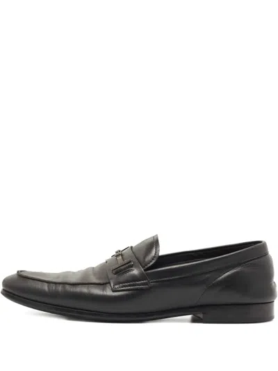 Pre-owned Tod's Vintage Leather Loafers In Black
