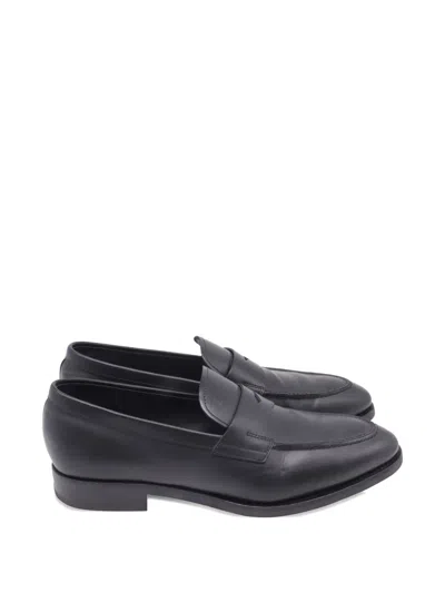 Pre-owned Tod's Vintage Leather Loafers In Black