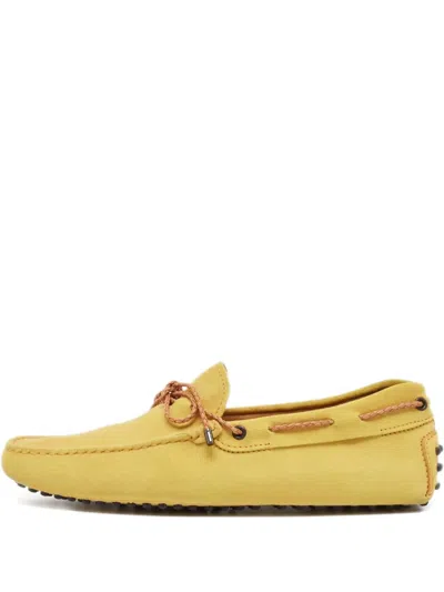 Pre-owned Tod's Vintage Leather Loafers In Yellow