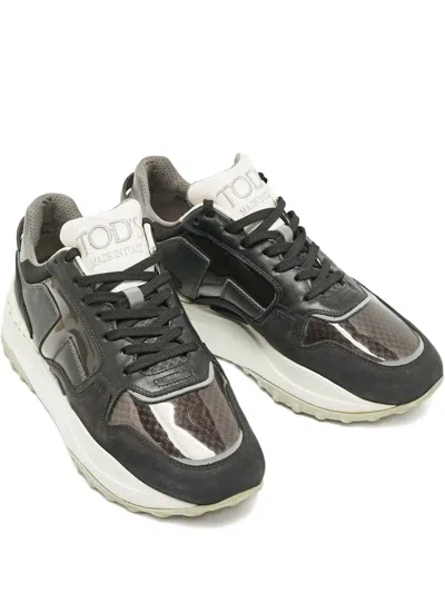 Pre-owned Tod's Vintage Leather Sneakers In Black