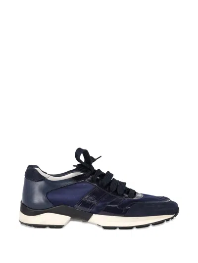 Pre-owned Tod's Vintage Leather Sneakers In Blue