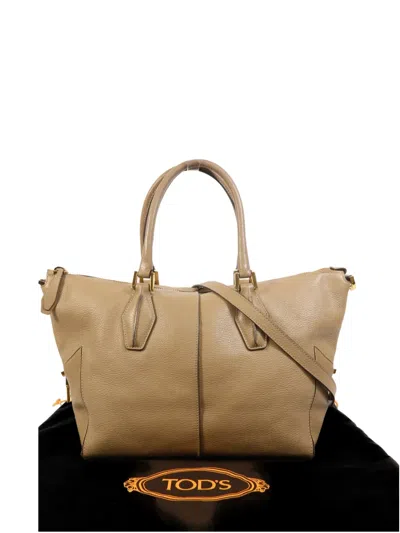 Pre-owned Tod's Vintage Leather Tote Bag In Neutral