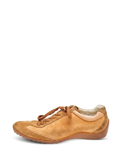 Pre-owned Tod's Vintage Low-top Sneakers In Brown