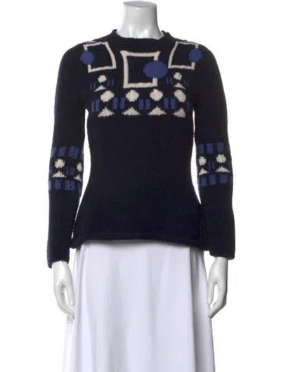 Pre-owned Tod's Vintage Merino Wool Sweater In Blue