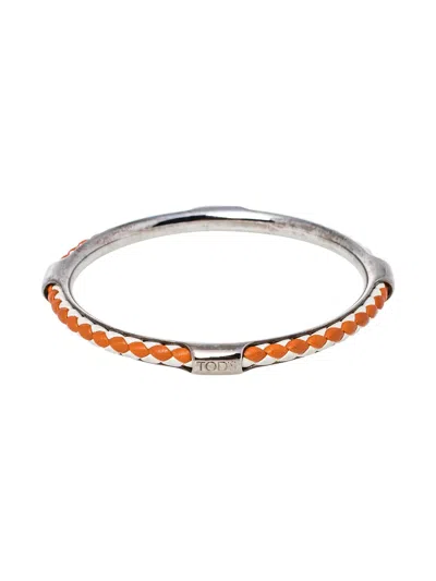 Pre-owned Tod's Vintage Metal Bangle Bracelet In Silver