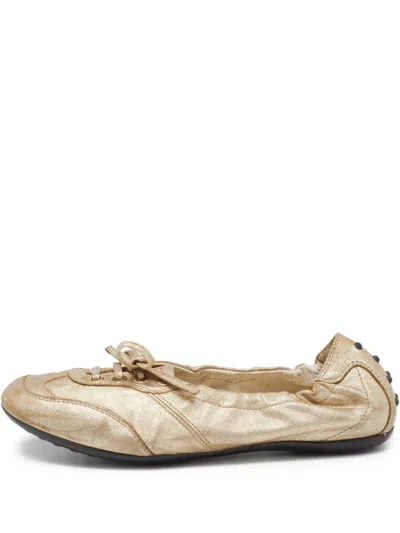Pre-owned Tod's Vintage Metallic Leather Sneakers